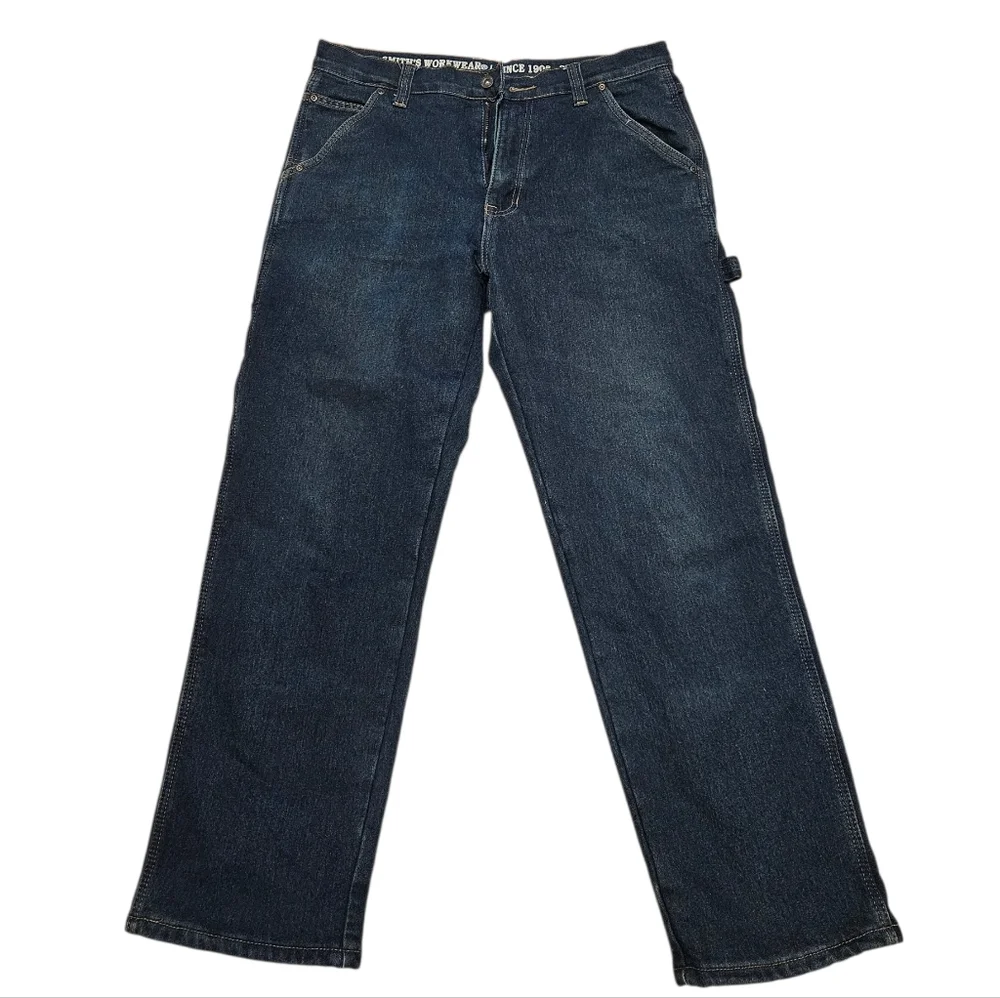 Smiths Workwear Mens Straight Leg Carpenter Jean Thermal Lining 34 x 32